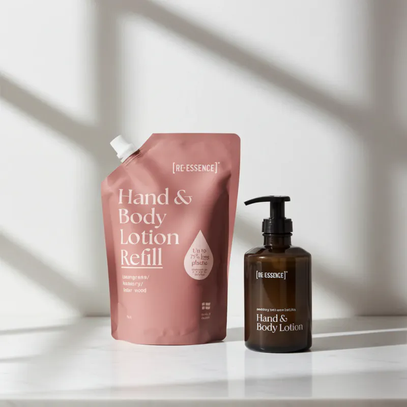 500 ML HÅND- OG KROPPSLOTION REFILL SITRONGRESS/ROSMARIN/SEDERTRE