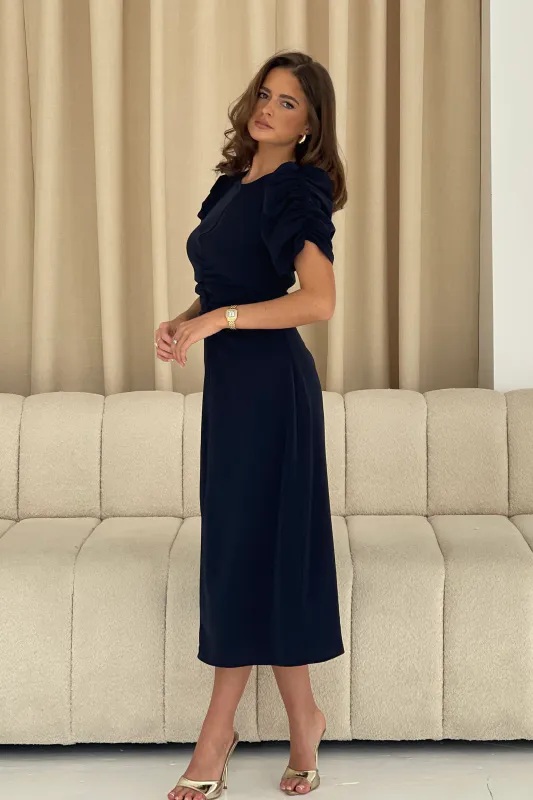 Aileen navy dress
