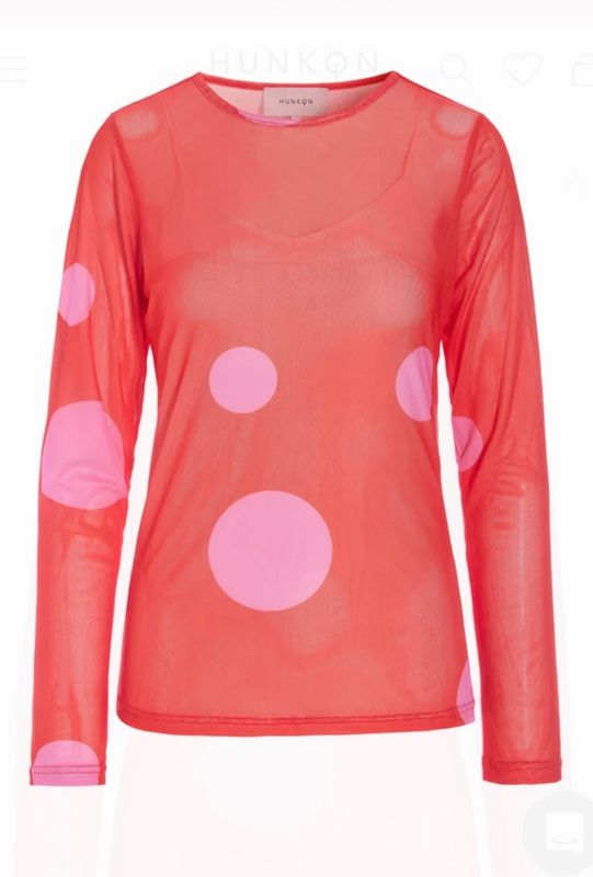 Salen mesh blouse red