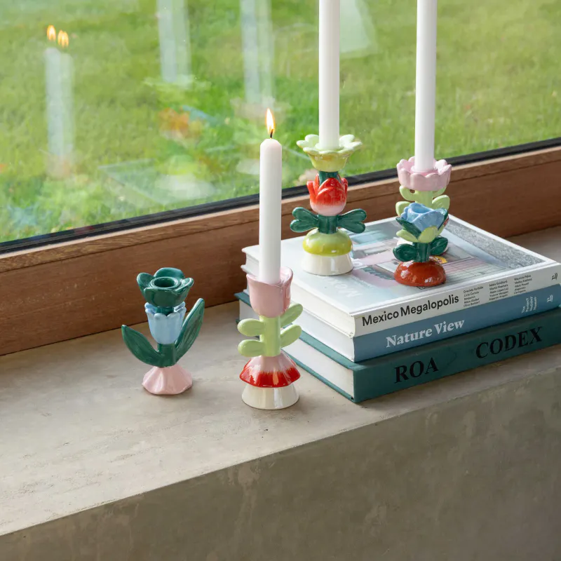 Candle holder blume large