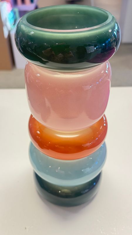Burano vase green top