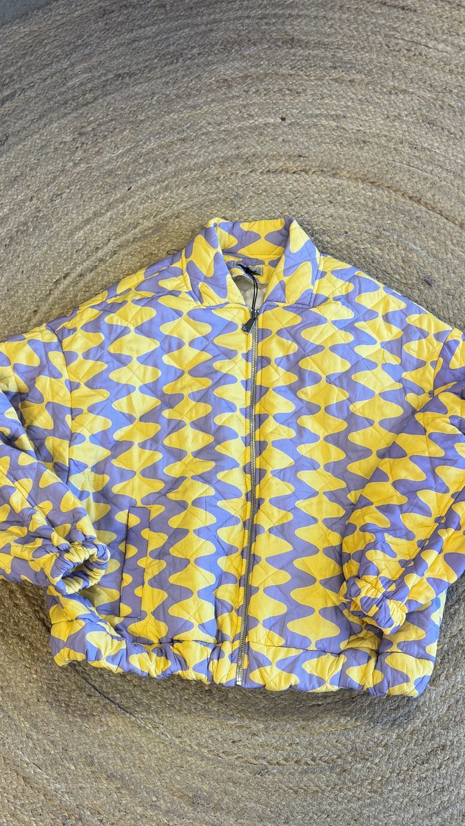 Lilac yellow bomberjacket 