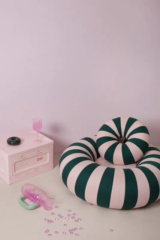 FLOAT PILLOW, MØRKEGRØNN/ROSE