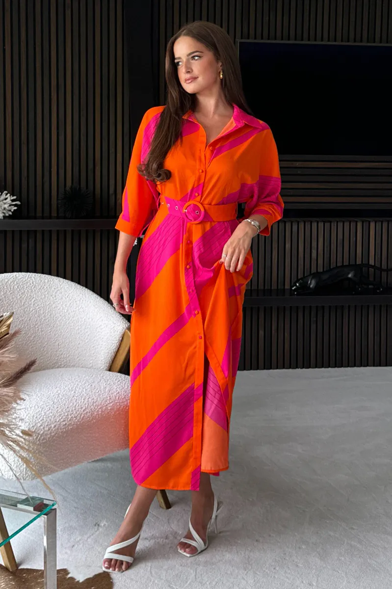 Adrian orange dress