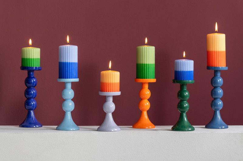Candleholder funky soft purple