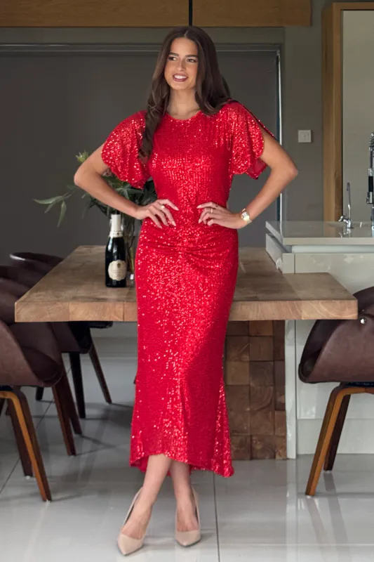Cleo paljett red