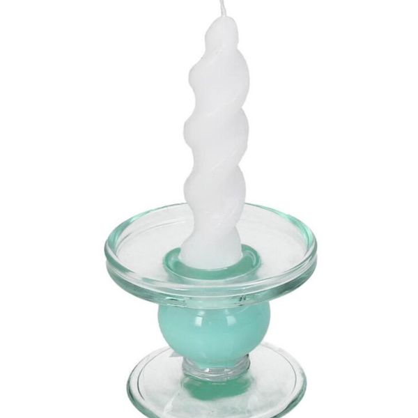 Hovedbilde turkis lysestake liten