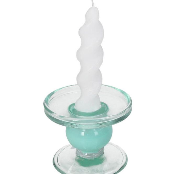 Hovedbilde turkis lysestake liten