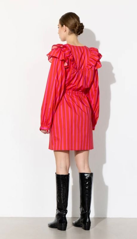 Lucinda dress red stripe