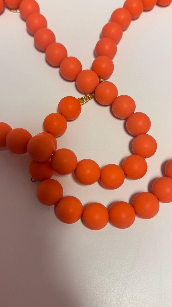 Orange Matt necklace 
