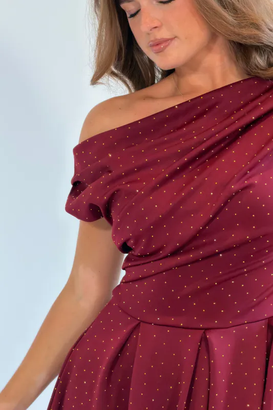 Betty red Gold bling dress