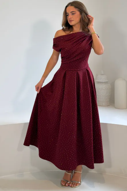 Hovedbilde Betty red Gold bling dress